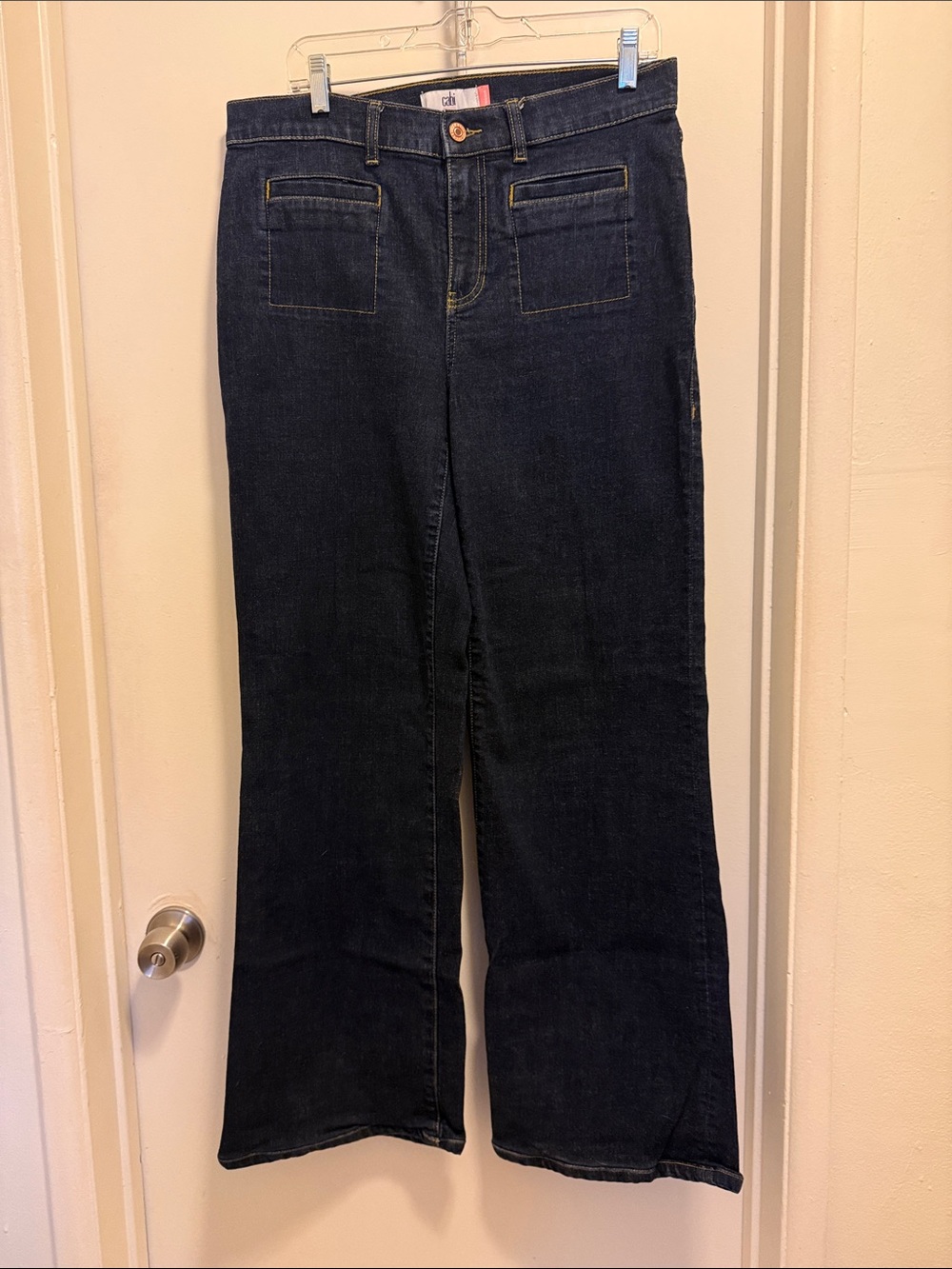 CAbi Dark Indigo Wide-Leg Jeans